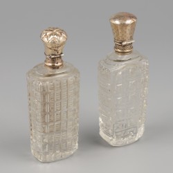 Parfumflacons (2), Nederland ca. 1880/90, goud.
