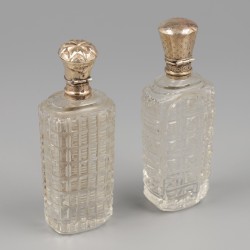 Parfumflacons (2), Nederland ca. 1880/90, goud.