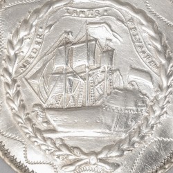 Broekstukken / klapstukken (2), Dirk van Duuren, Schoonhoven 1797, zilver.