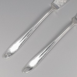 Koninklijke van Kempen & Begeer visbestek (24), model 400, zilver. Ontworpen door Gustav Beran (1912-2006).