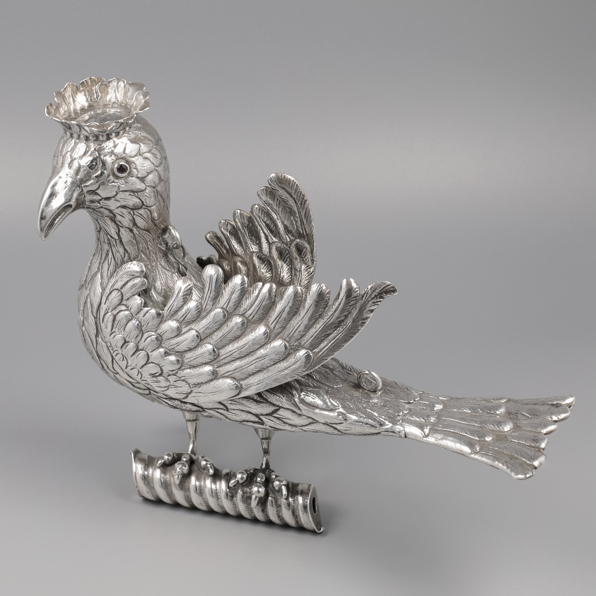 Goudwisselkantoor auction: Silver king's bird of militia St. Sebastiaan. Silversmith Theodorus Dirck Roecx, Maastricht c. 1698.