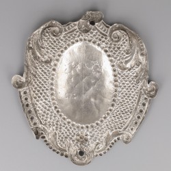 Koningsschild zilver, Lambertus Opsteyn, schutterskoning schutterij St. Jorisgilde in 1739.