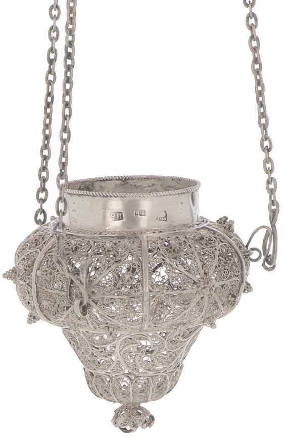 Russisch orthodoxe wierookbrander zilver.