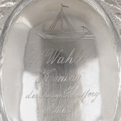 Koningsschild zilver, W. Wahle, schutterskoning St. Jorisgilde in 1863. Zilversmid Winandus Wilhelmus Hubertus van Stassar (1859-1902), Maastricht ca. 1863.