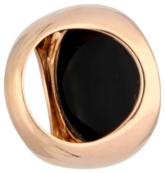 18K Monzario roségouden ring bezet met onyx.