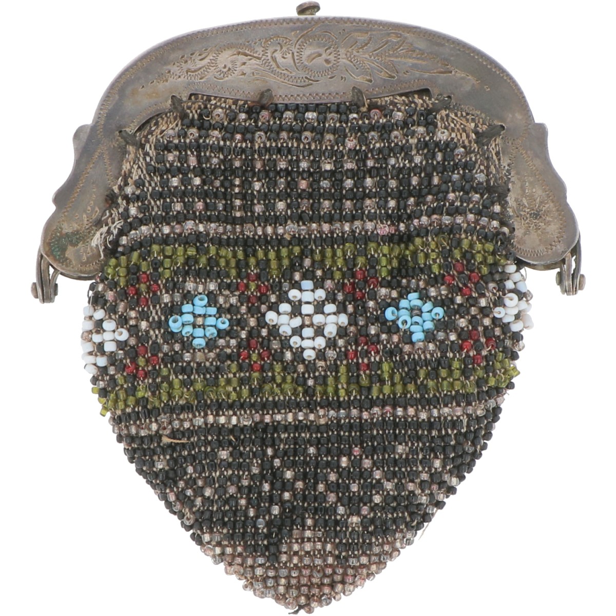 Beugelbeursje zilver.