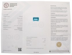 Gecertificeerde smaragd geslepen aquamarijn van ca. 57.67 ct.