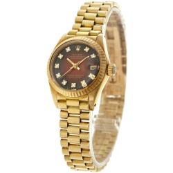 No Reserve - Rolex Datejust 18K. 'Red Vignette' 6917 - Dames horloge - ca. 1983.