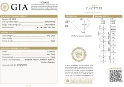 GIA-gecertificeerde 18K witgouden alliance ring bezet met ca. 7.74 ct. diamanten.