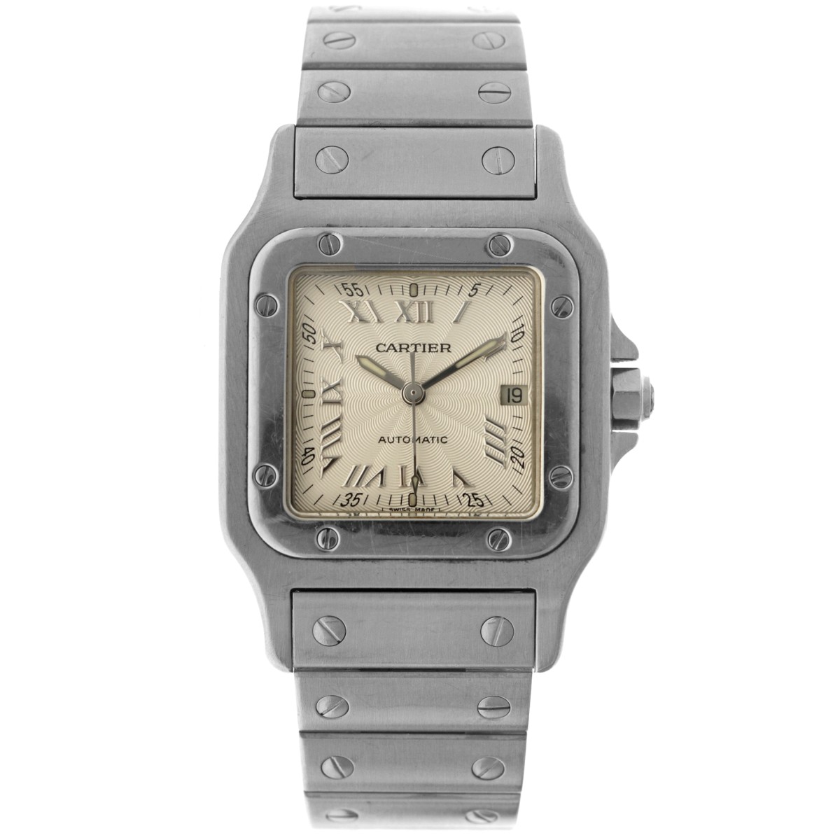 No Reserve - Cartier Santos Galbée 'Wave Guilloché Dial' 2319 / W20040D6 - Dames horloge