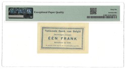 Belgium. 1 Franc. Banknote. Type 1914. Type Top Pop. - PMG 66EPQ