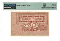 Belgium. 20 Francs. Banknote. Type 1910/1920. Type Top pop. - PMG 64EPQ