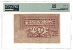 Belgium. 20 Francs. Banknote. Type 1910/1920. - PMG 35