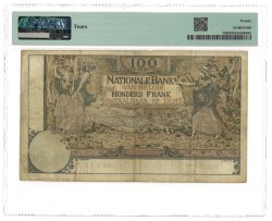 Belgium. 100 Francs. Banknote. Type 1906/1908. 2 In Higher Grading. - PMG 20