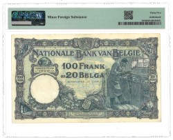 Belgium. 100 Francs. Banknote. Type 1927/1932. - PMG 35