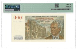 Belgium. 100 Francs. Banknote. Type 1952. - PMG 64