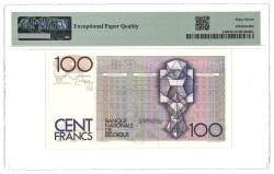 Belgium. 100 Francs. Banknote. Type 1978/1981. - PMG 67EPQ