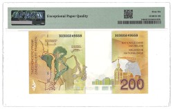 Belgium. 200 Francs. Banknote. Type 1995. - PMG 66EPQ