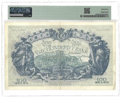 Belgium. 500 Francs. Bankbiljet. Type 1927/1936. Type Top pop. - PMG 35