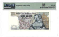 Belgium. 500 Francs. Banknote. Type 1961/1975. - PMG 65EPQ