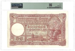 Belgium. 1000 Francs. Banknote. Type 1944. - PMG 40