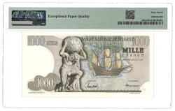 Belgium. 1000 Francs. Banknote. Type 1961/1975. - PMG 67EPQ