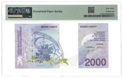 Belgium. 2000 Francs. Banknote. Type 1994/2001. - PMG 67EPQ