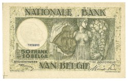 Belgium. 50 Francs. Banknote. Type 1947. - UNC.