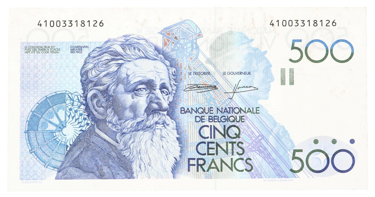 Belgium. 500 Francs. Banknote. Type 1980/1998. - UNC.