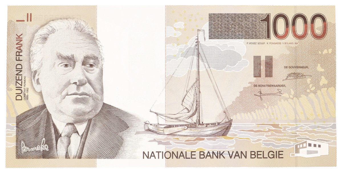 Belgium. 1000 Francs. Banknote. Type 1997. - UNC.