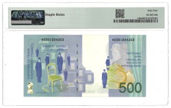 Belgium. 500 Francs. Banknote. Type 1998. - PMG 64