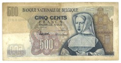 Belgium. 500 Francs. Banknote. Type 1963. - Very fine.