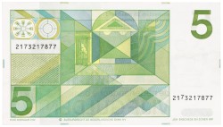 Nederland. 5 Gulden. Misdruk. Type 1973. - Prachtig.