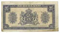 Nederland. 2 1/2 Gulden. Misdruk. Type 1945. - Zeer Fraai.