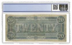 Confederate States of America / Richmond, Virginia. 20 Dollar. Banknote. Type 1864. - PCGS 25