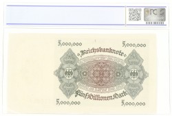 Germant, Weimar Republic. 5.000.000 Mark. Banknote. Type 1923. - PCGS 58