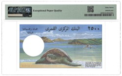 Comoros. 2500 Francs. Banknote. Type 1997. - PMG 67EPQ