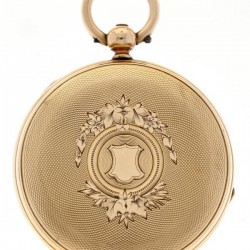 Zakhorloge goud, Savonette cylindergang - Unisexzakhorloge - Handopwindbaar - Ca. 1875.
