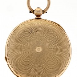 Zakhorloge goud, Savonette cylindergang - Unisexzakhorloge - Handopwindbaar - Ca. 1875.