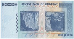 Zimbabwe. 100 Trillion Dollars. Banknote. Type 2008. - UNC.