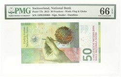 Switserland. 10 Francs / 20 Francs / 50 Francs. Banknote. Type 2015/2016. - PMG 66EPQ