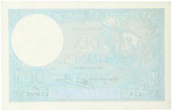 France. 10 Francs. Banknote. Type 1939/1942. Type Minerva. - UNC.