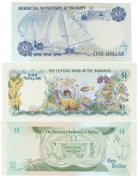 Caribbean. lot 3 banknotes. Banknote. Type 1974/1978. - Extremely fine.