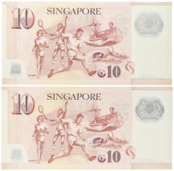 Singapore. Lot 2 banknotes. Banknote. Type ND. Type Sports. - UNC.