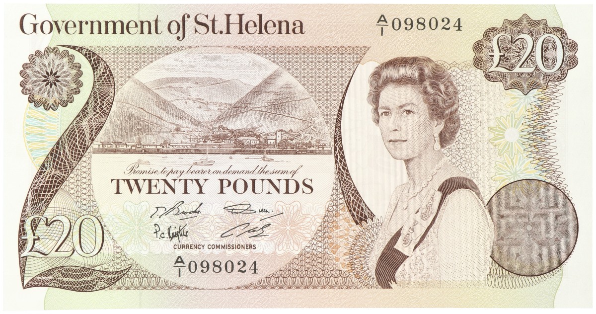 Saint Helena. 20 Pounds. Banknote. Type 1986. - UNC.