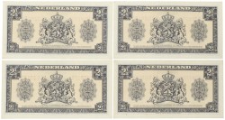 Nederland. Lot 4 Bankbiljetten. Bankbiljet. Type 1945. - UNC.