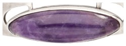 Zilveren Finse design bangle met amethist.