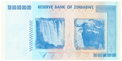 Zimbabwe. 100 Trillion Dollars. Banknote. Type 2008. - UNC.