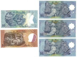 Brunei. lot 5 Banknotes. Banknote. Type 1996/2013. - UNC.