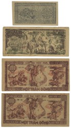 Vietnam. Lot 4 banknote. Banknotes. Type ND. - Extremely fine.